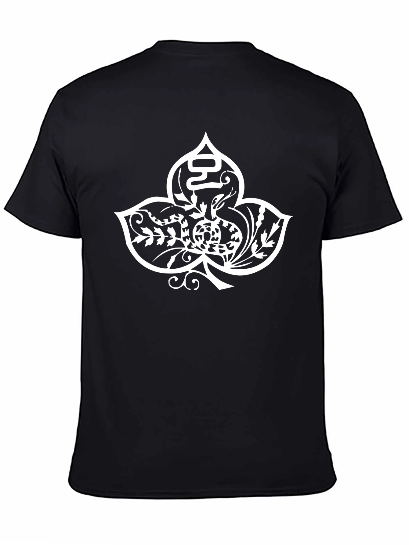 Snake Spade Graphic Tee - Black Cotton T-Shirt