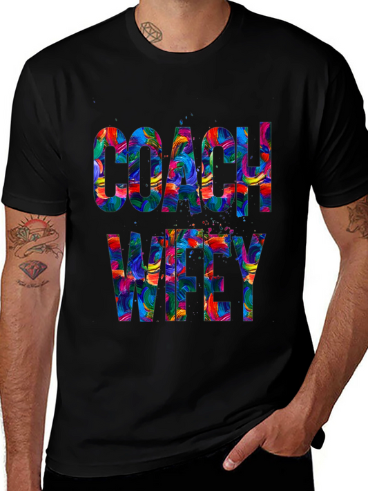 Coach Wifey Graphic Tee - Colorful Design Comfortable Fit