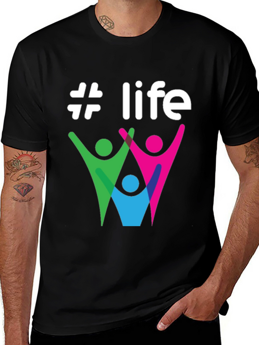 #Life Graphic Tee - Stylish Cotton Casual T-Shirt