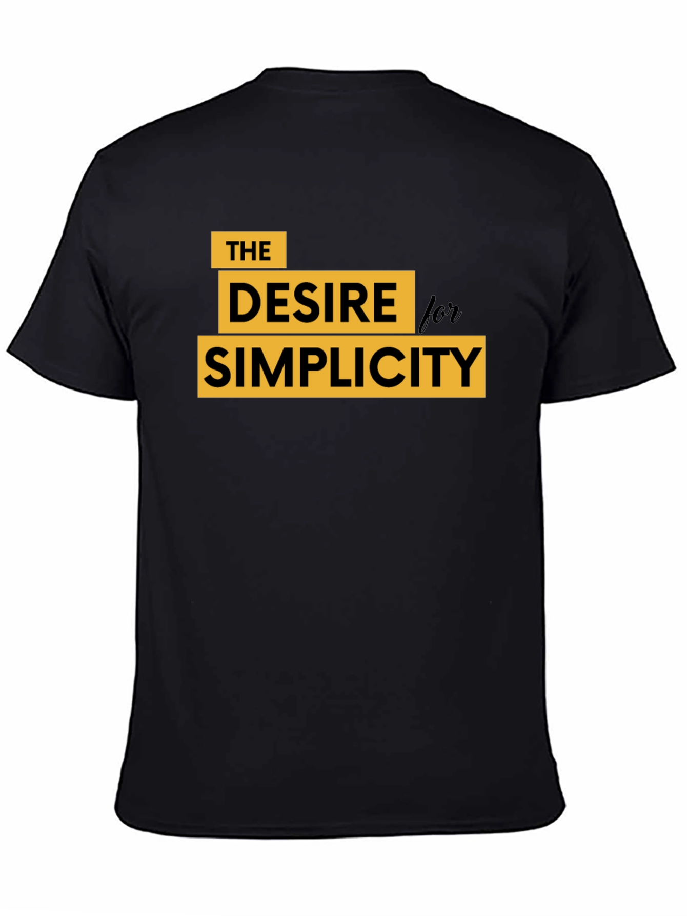 Desire for Simplicity Graphic Tee - Black