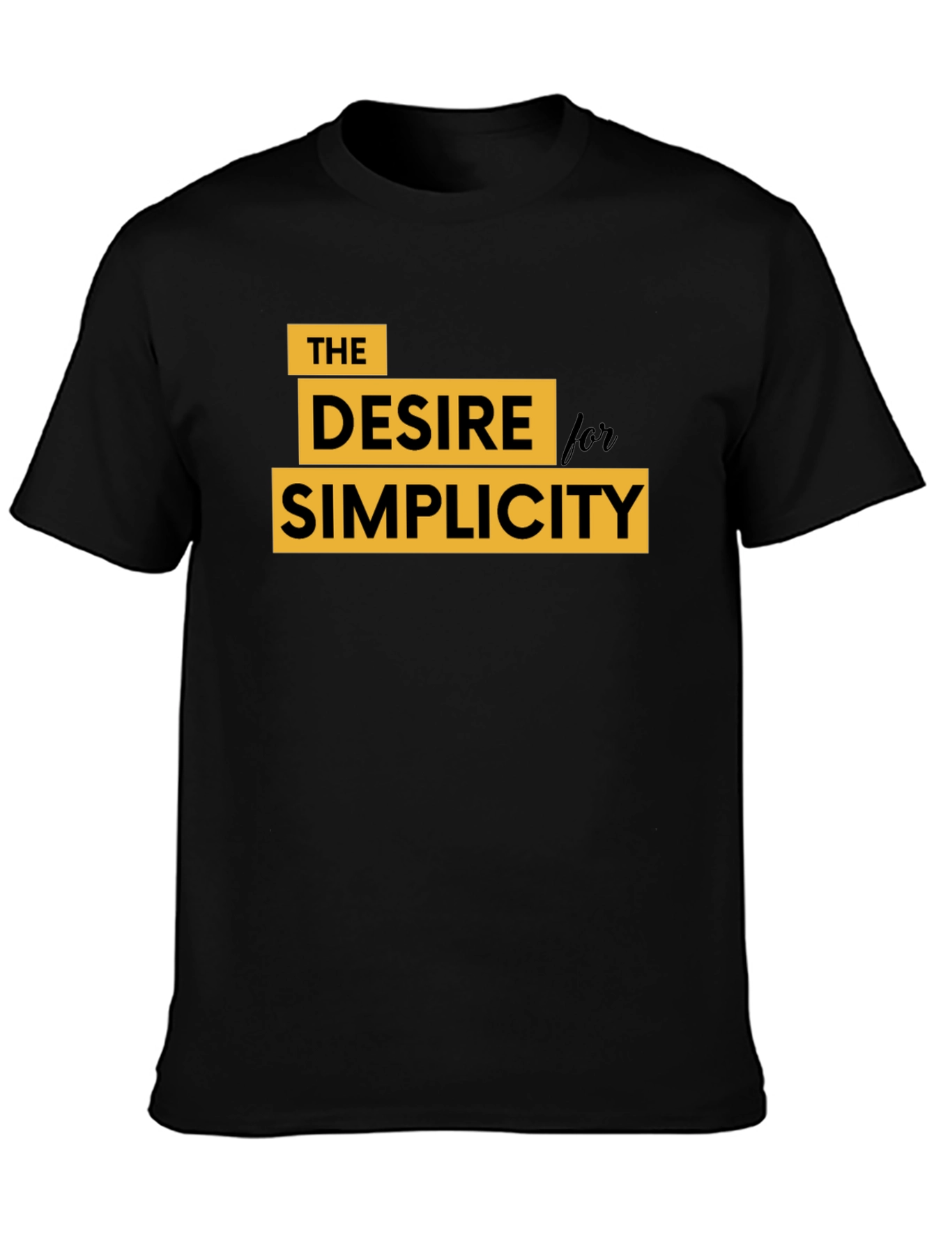 Desire for Simplicity Graphic Tee - Black