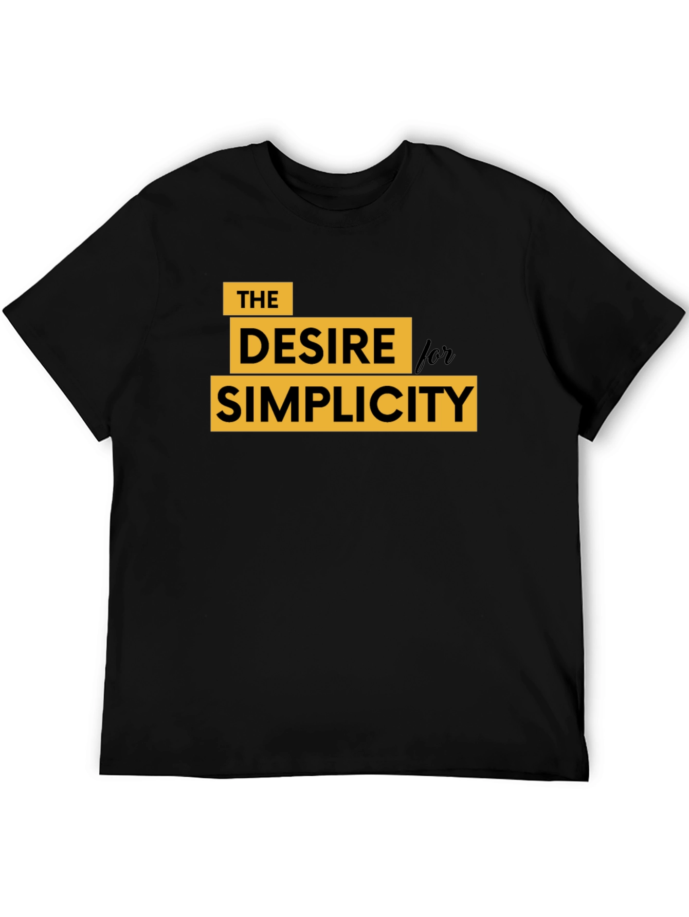 Desire for Simplicity Graphic Tee - Black