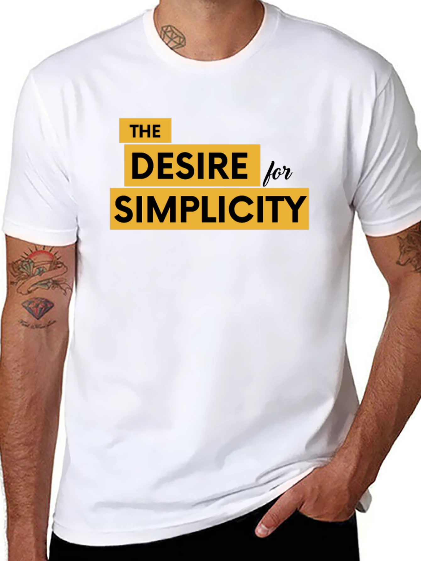 Desire for Simplicity Graphic Tee - Black