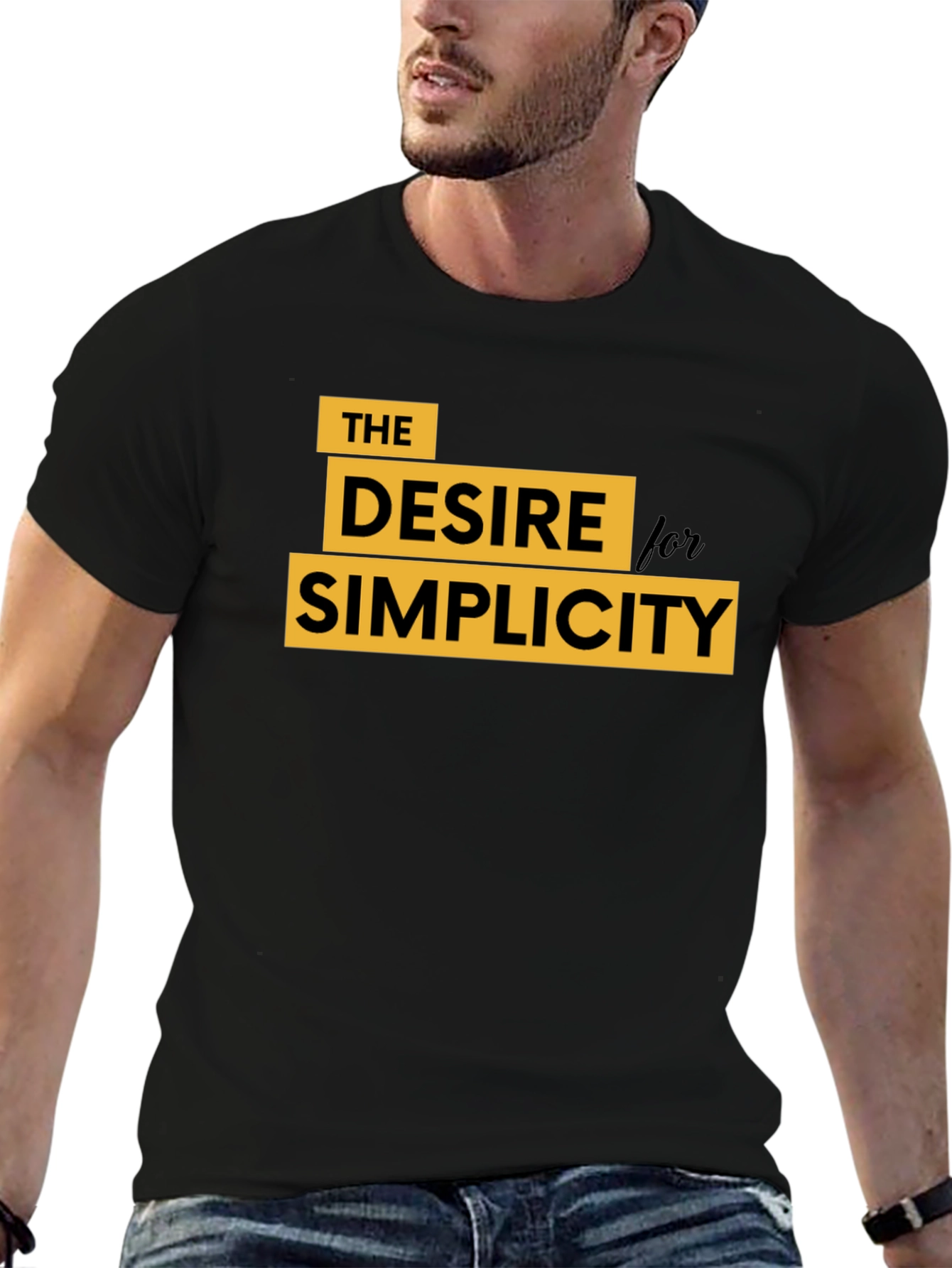 Desire for Simplicity Graphic Tee - Black