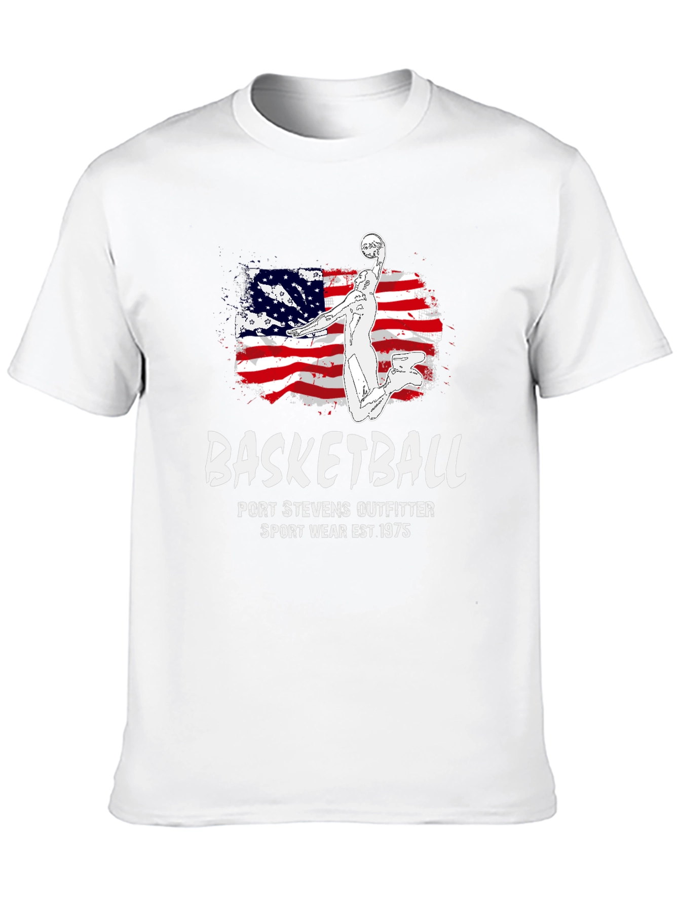 Basketball USA Flag Graphic T-Shirt
