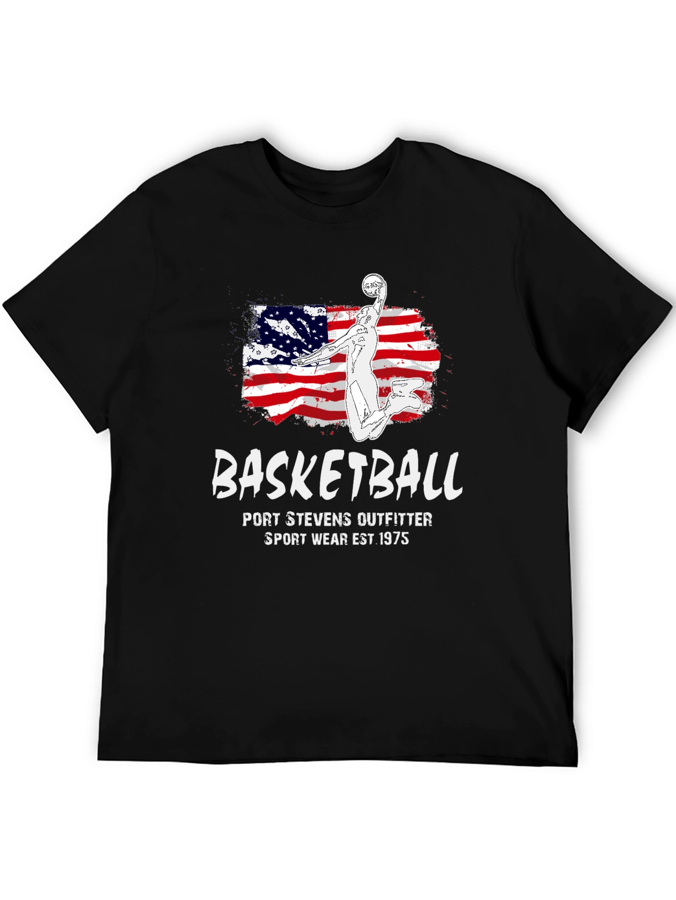 Basketball USA Flag Graphic T-Shirt