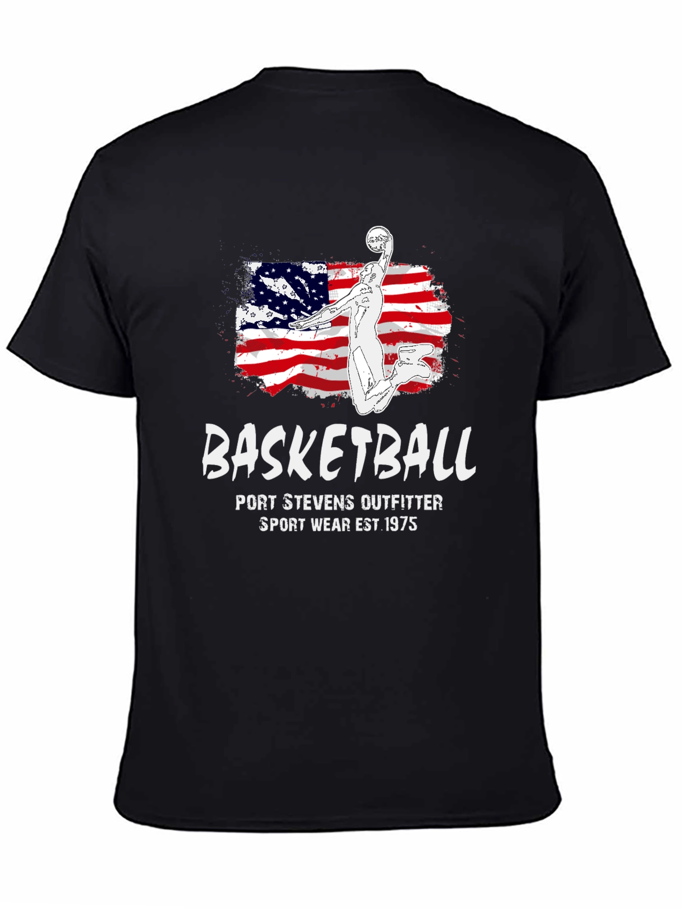 Basketball USA Flag Graphic T-Shirt