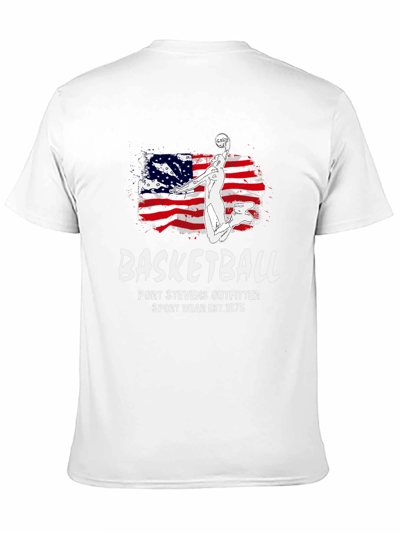 Basketball USA Flag Graphic T-Shirt
