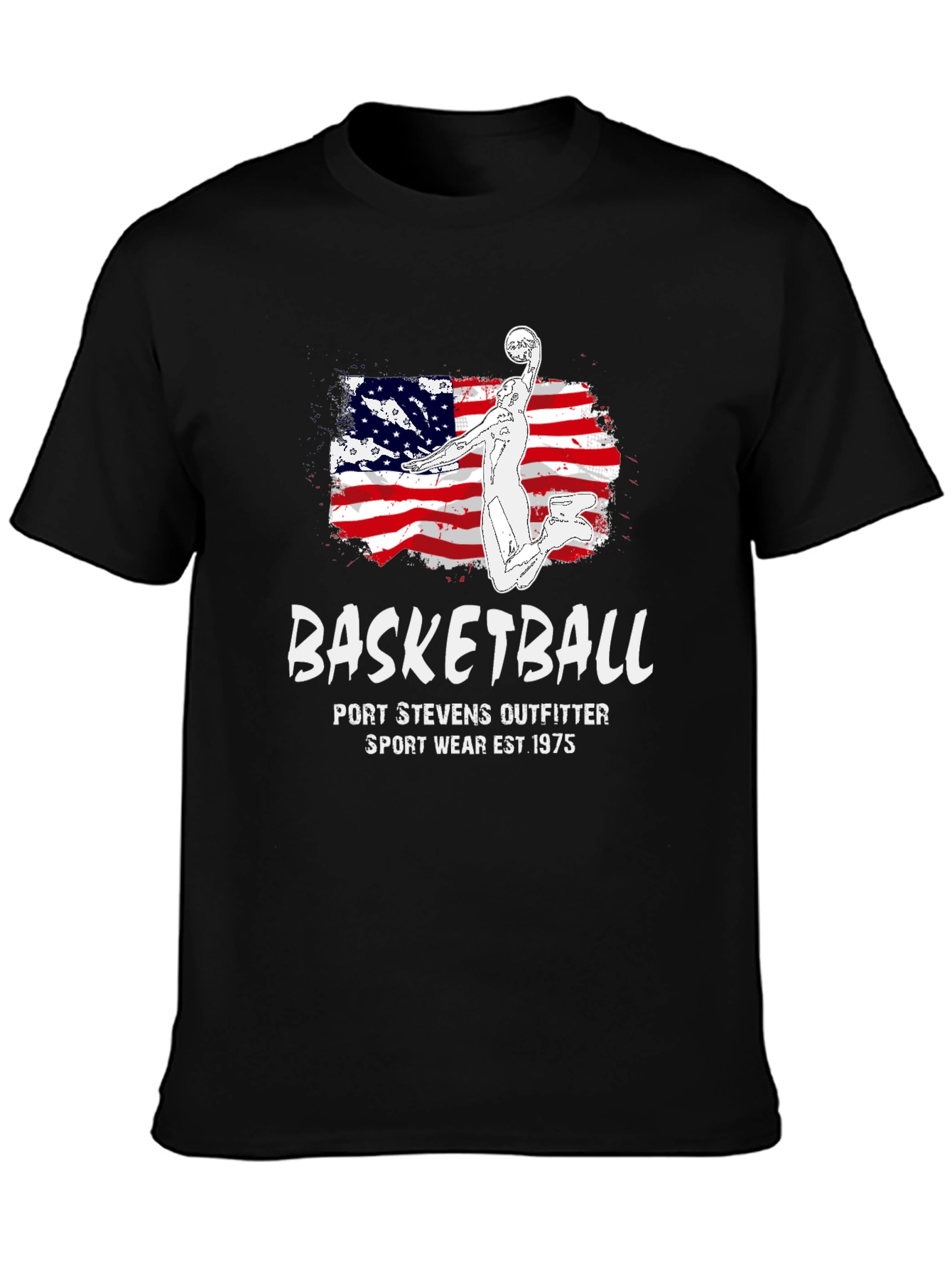 Basketball USA Flag Graphic T-Shirt