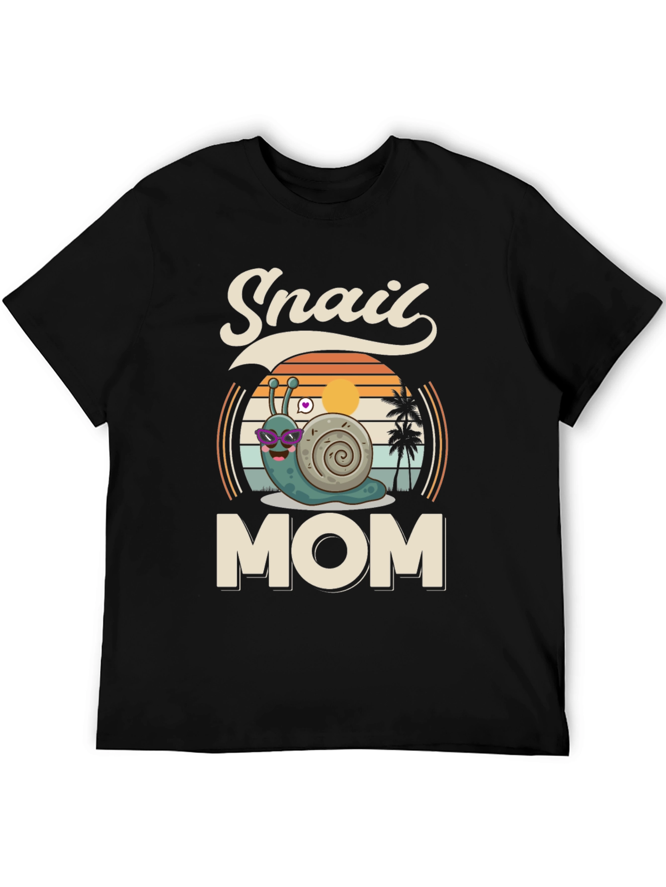 Snail Mom T-Shirt - Beach Sunset Design
