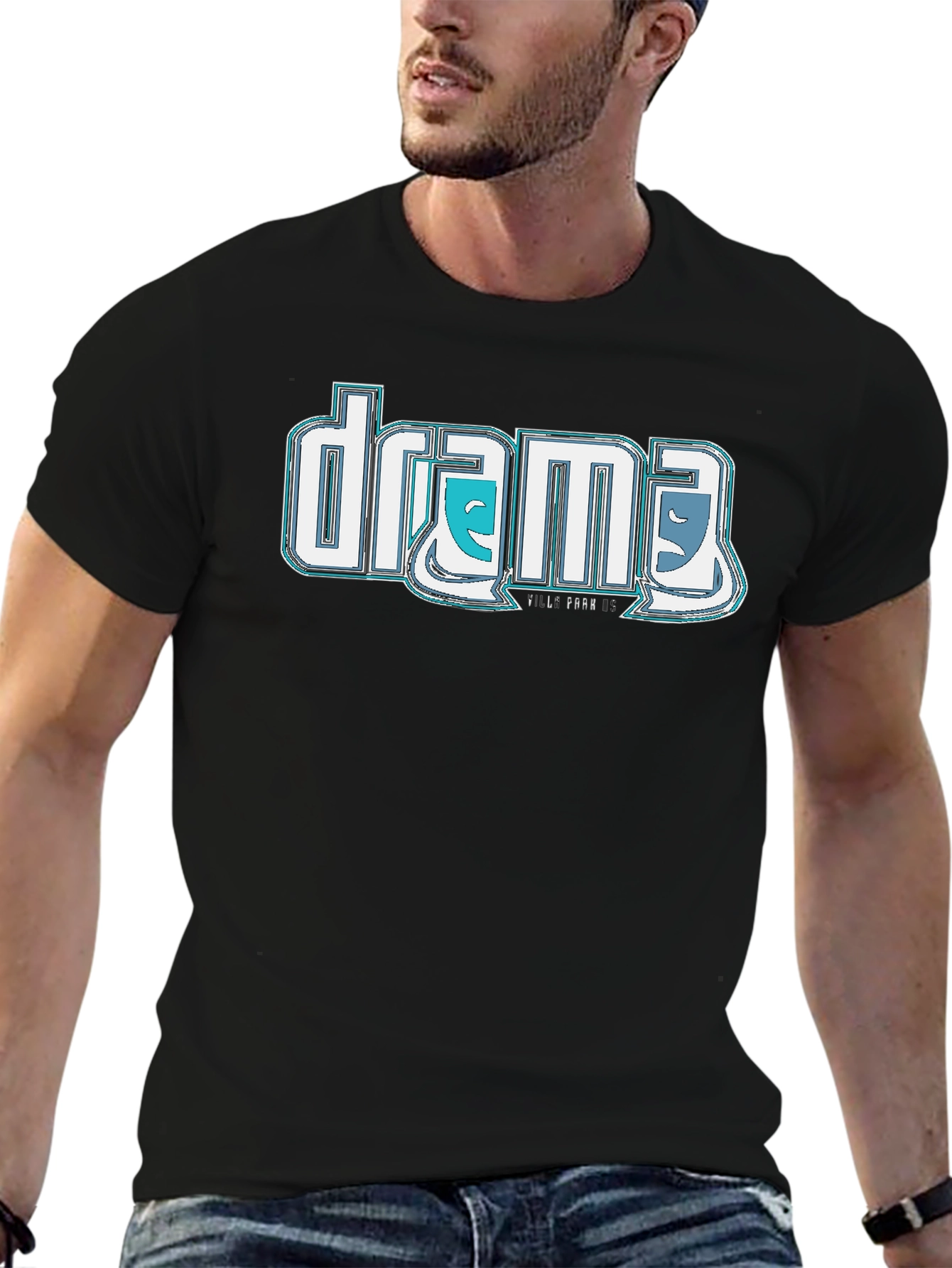 Drama T-Shirt: Comedic & Tragic Masks