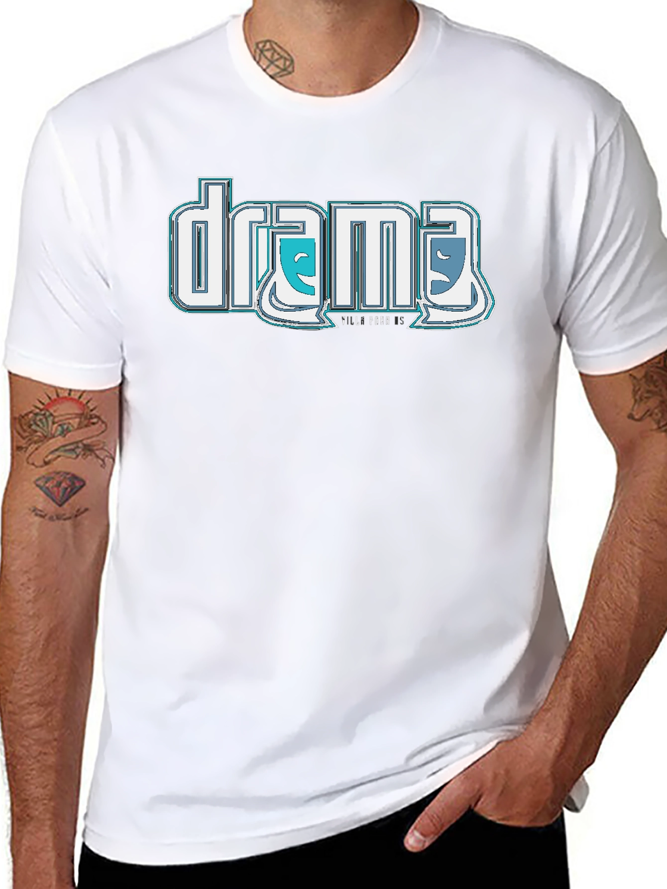 Drama T-Shirt: Comedic & Tragic Masks