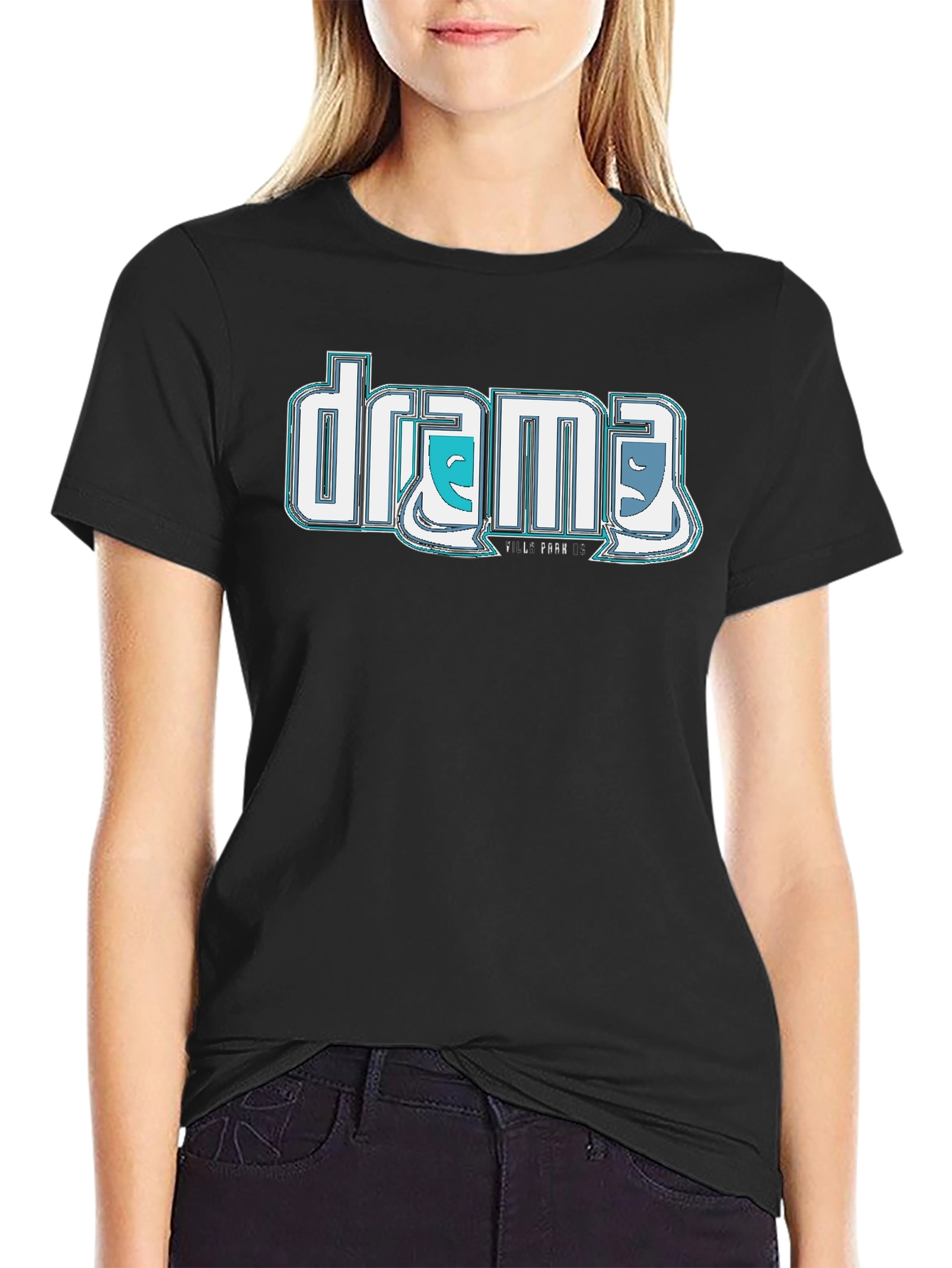 Drama T-Shirt: Comedic & Tragic Masks