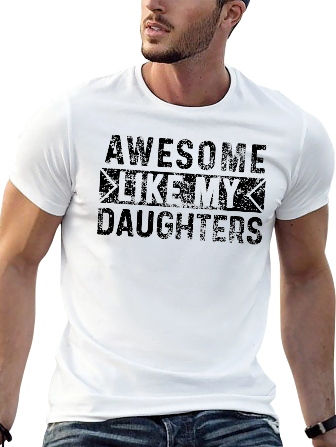 Awesome Like My Daughters T-Shirt - Mens Black Tee