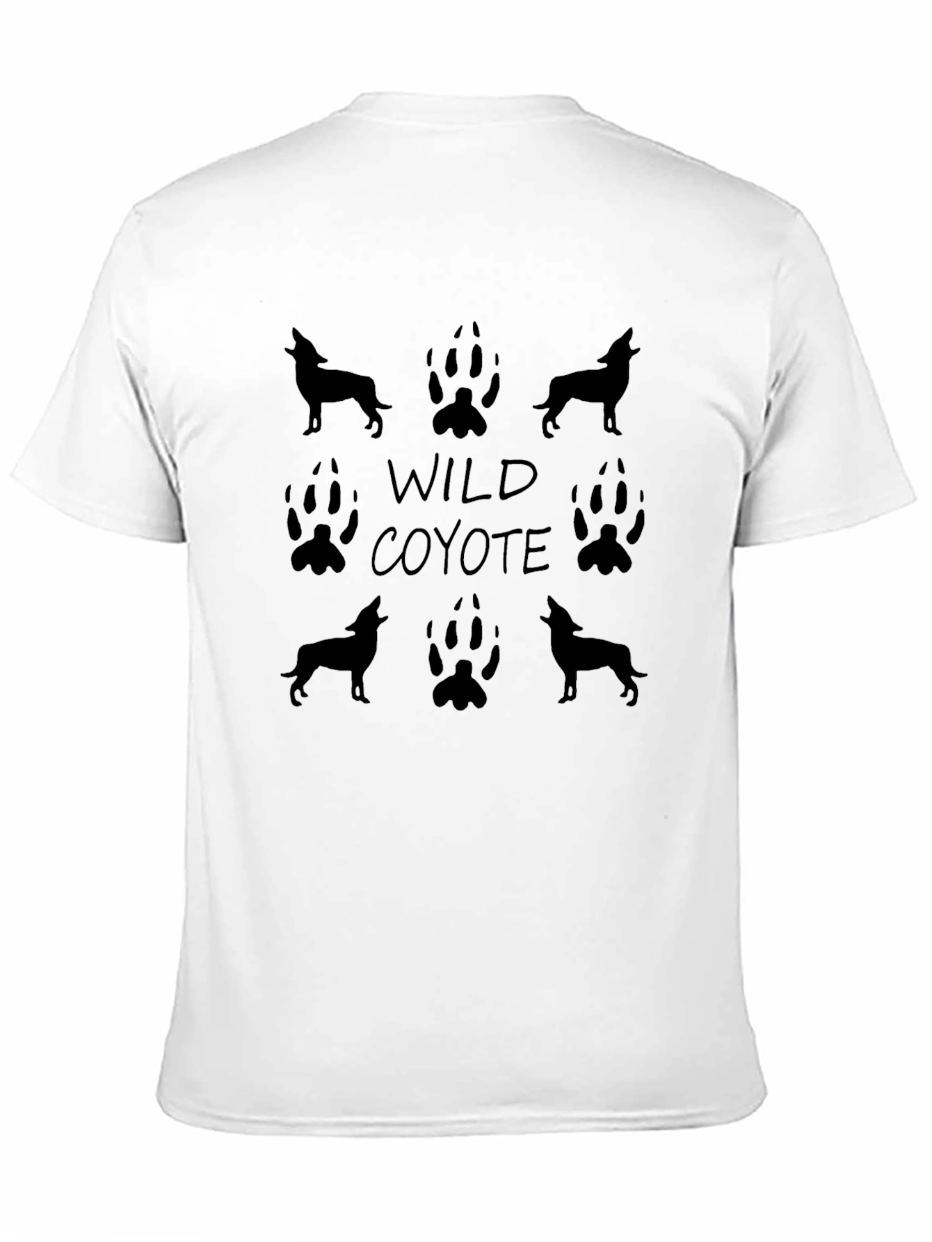 Wild Coyote Graphic Tee - Black Cotton T-Shirt