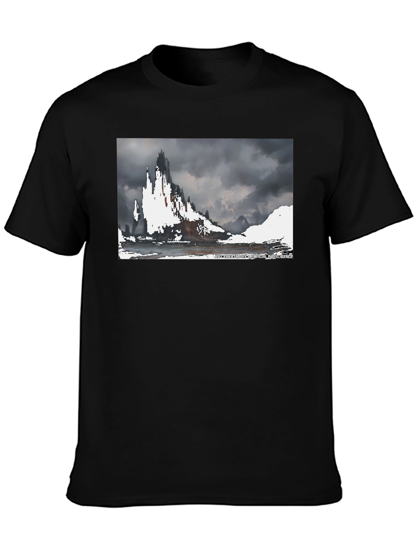 Fantasy Landscape Black Tee - Epic Quest Ready!