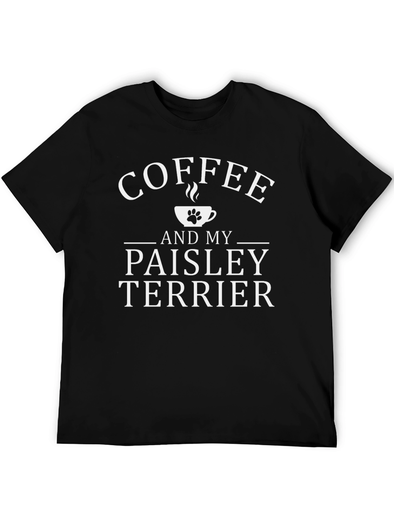 Coffee and My Paisley Terrier Black T-Shirt