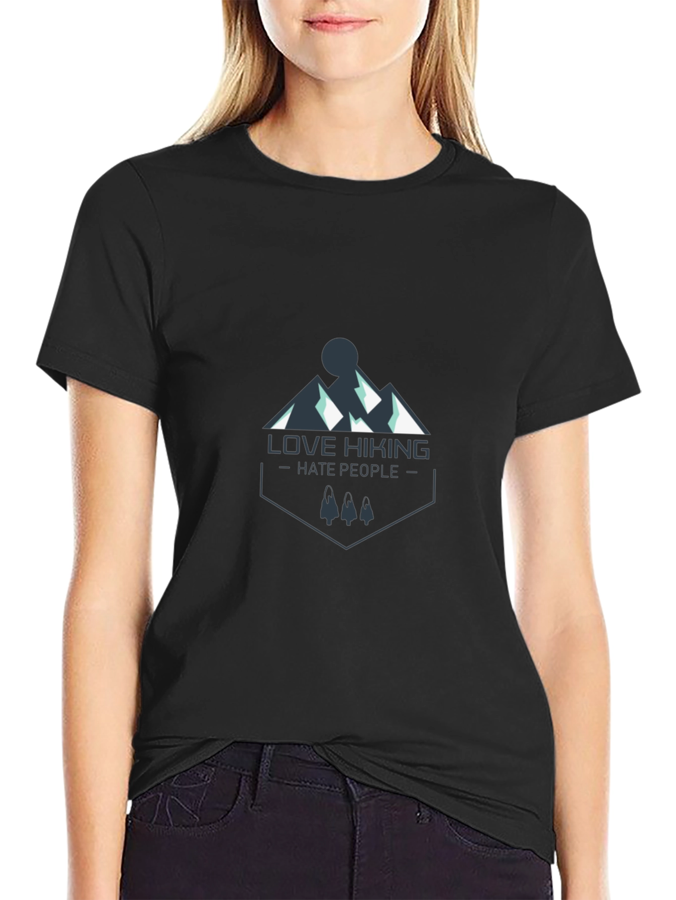 Love Hiking Hate People Graphic Tee
