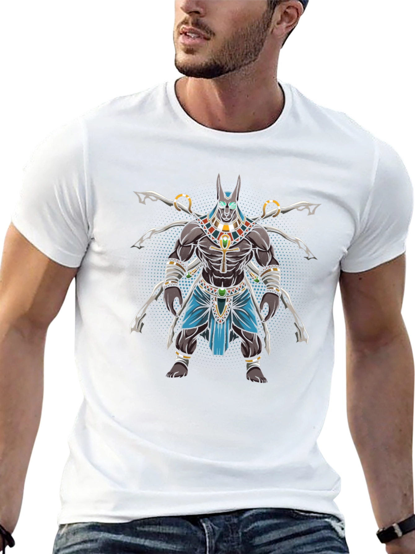 Anubis Graphic Tee - Egyptian God T-Shirt