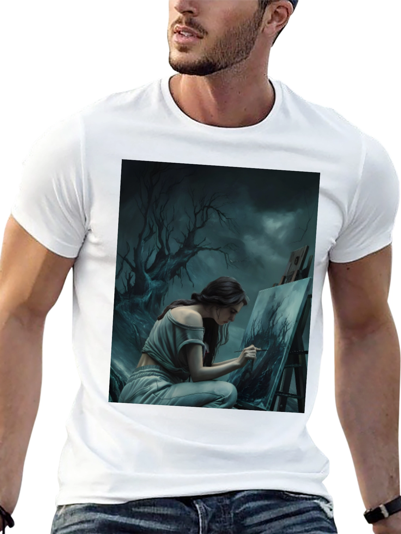 Artistic Vision T-Shirt: Woman Painting