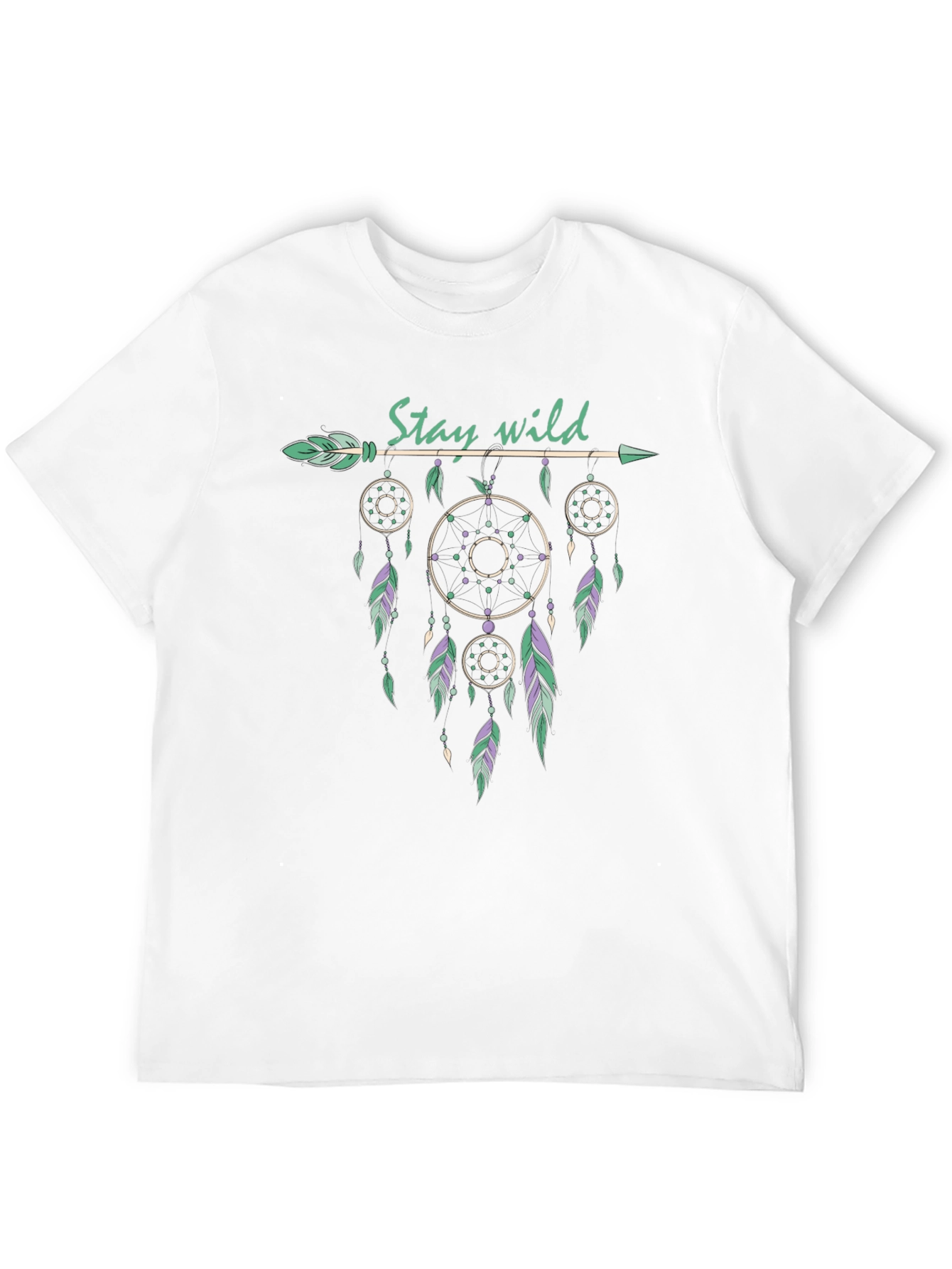 Stay Wild Dreamcatcher Graphic Tee - Black