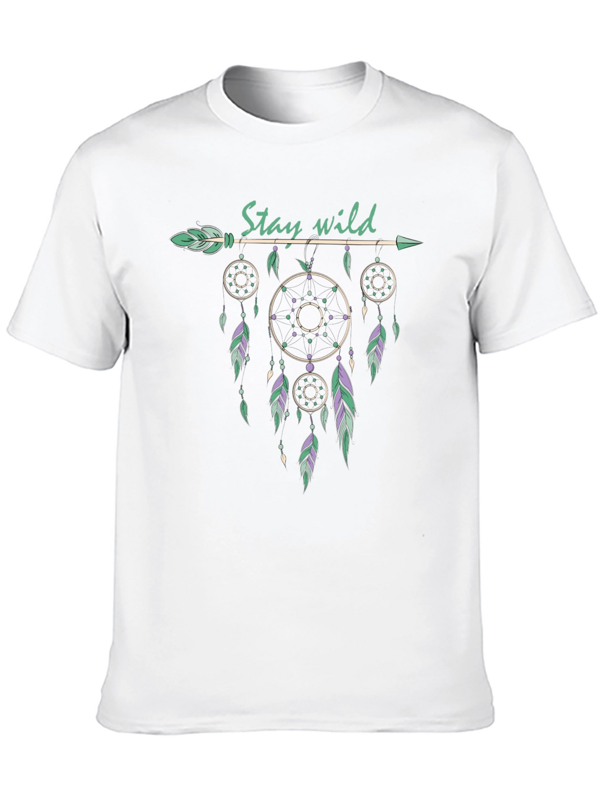 Stay Wild Dreamcatcher Graphic Tee - Black