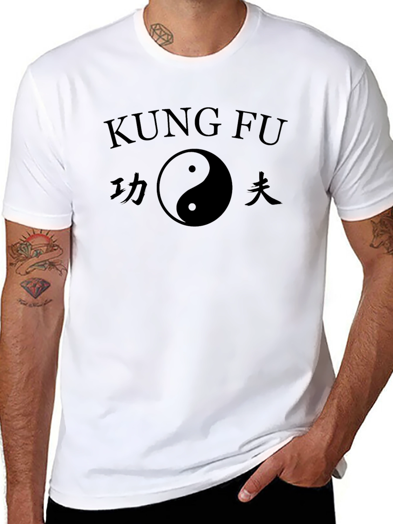Kung Fu Yin Yang Black T-Shirt