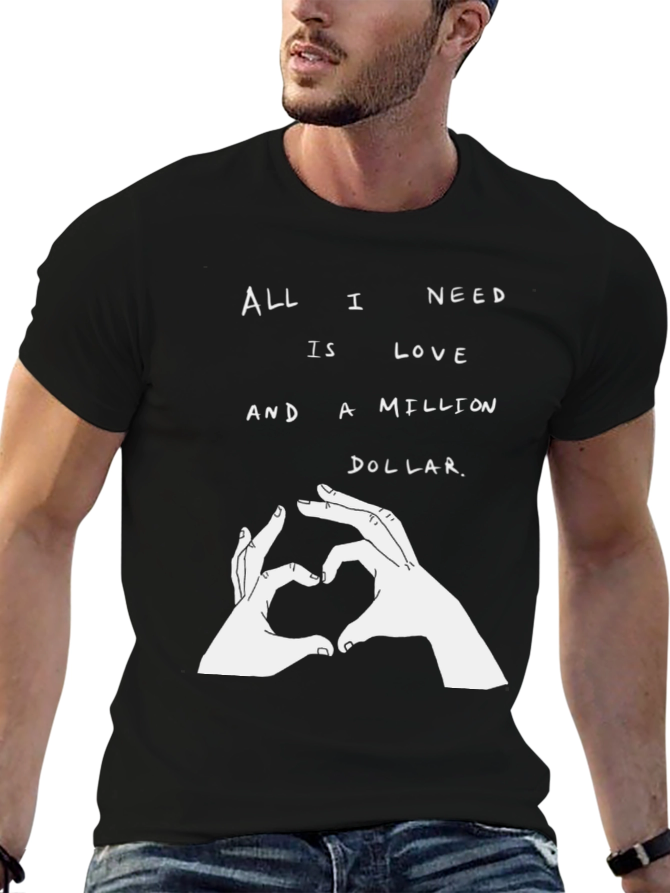 Love & Million Dollar T-Shirt - Stylish Graphic Tee