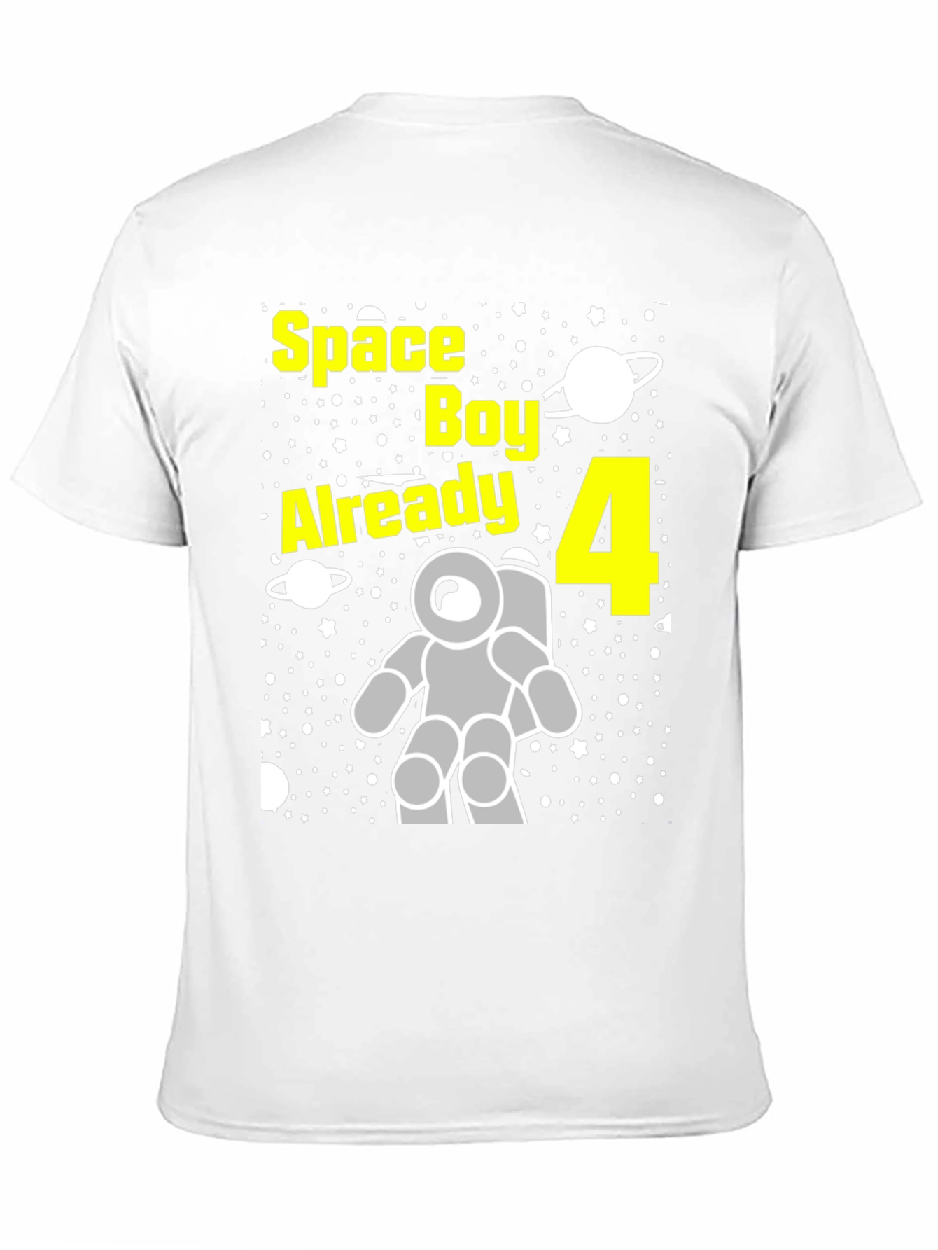 Space Boy Birthday T-Shirt - Already 4 Astronaut Tee