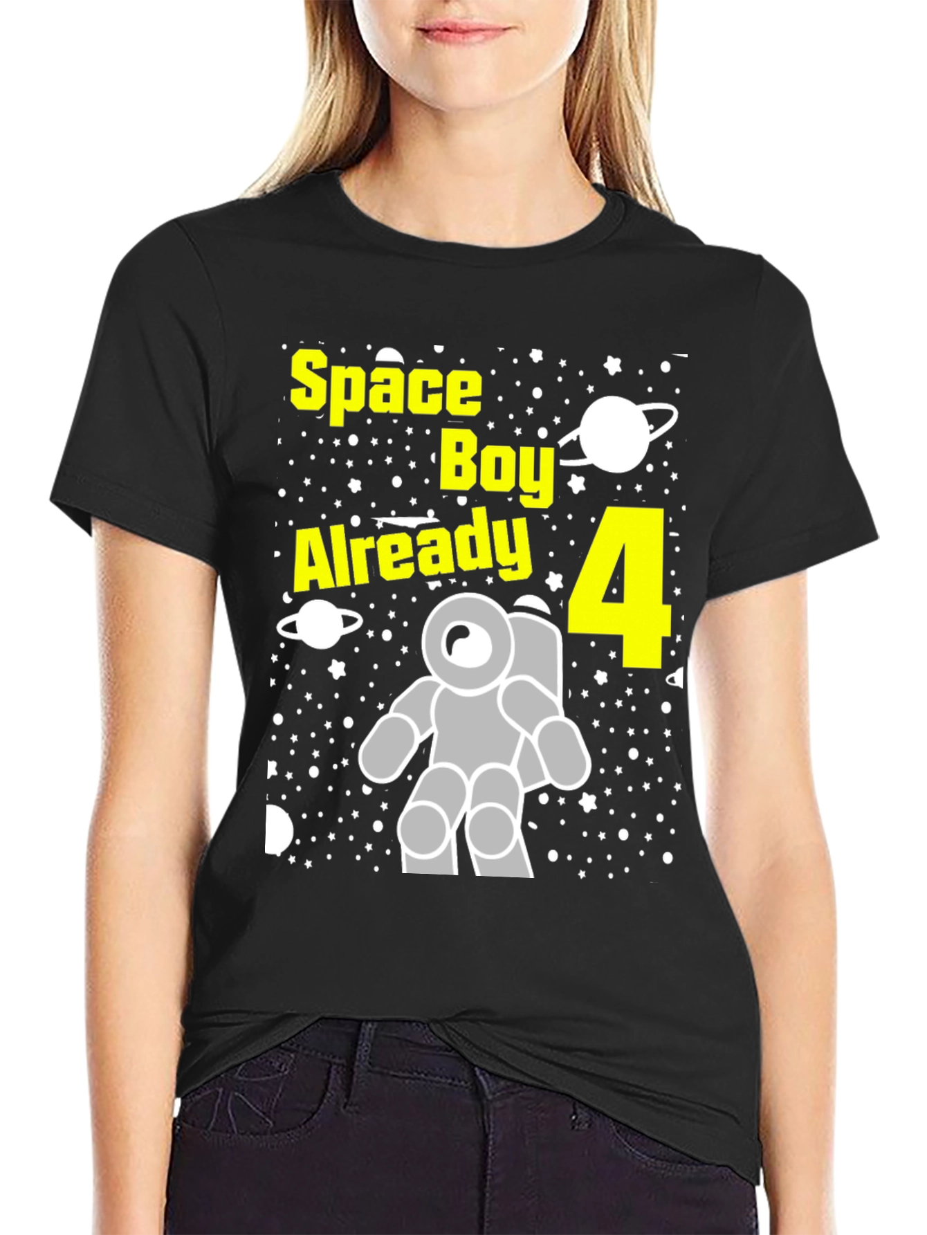 Space Boy Birthday T-Shirt - Already 4 Astronaut Tee