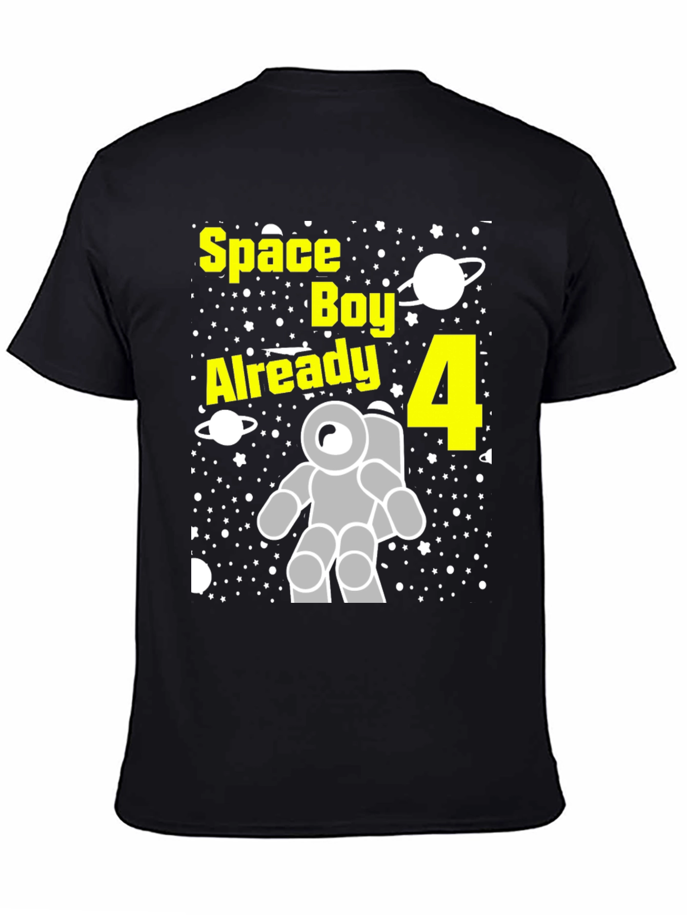 Space Boy Birthday T-Shirt - Already 4 Astronaut Tee