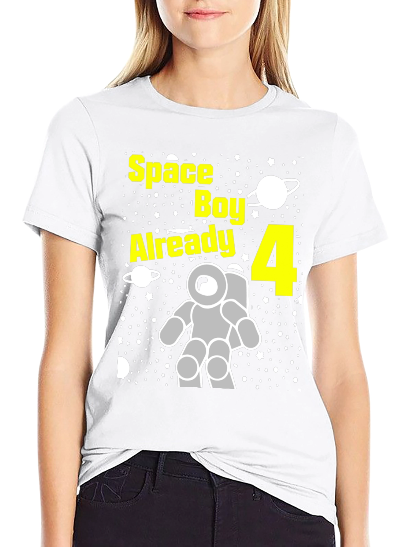 Space Boy Birthday T-Shirt - Already 4 Astronaut Tee