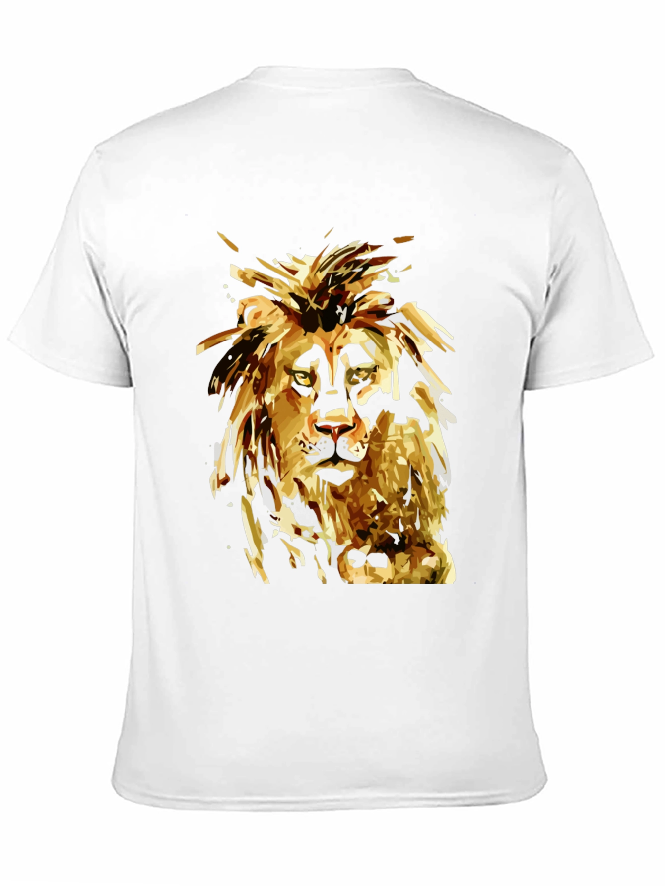 Lion Graphic Print Black T-Shirt for Men