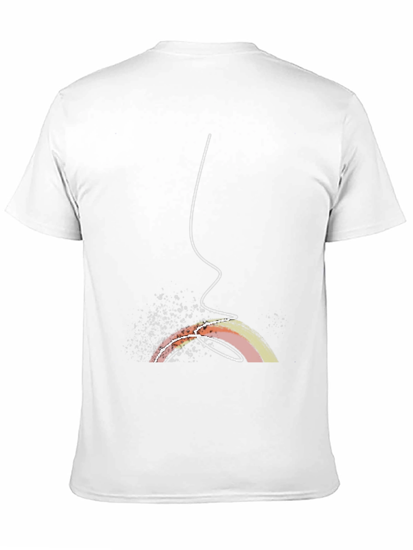 Abstract Rainbow Line Art Black Tee