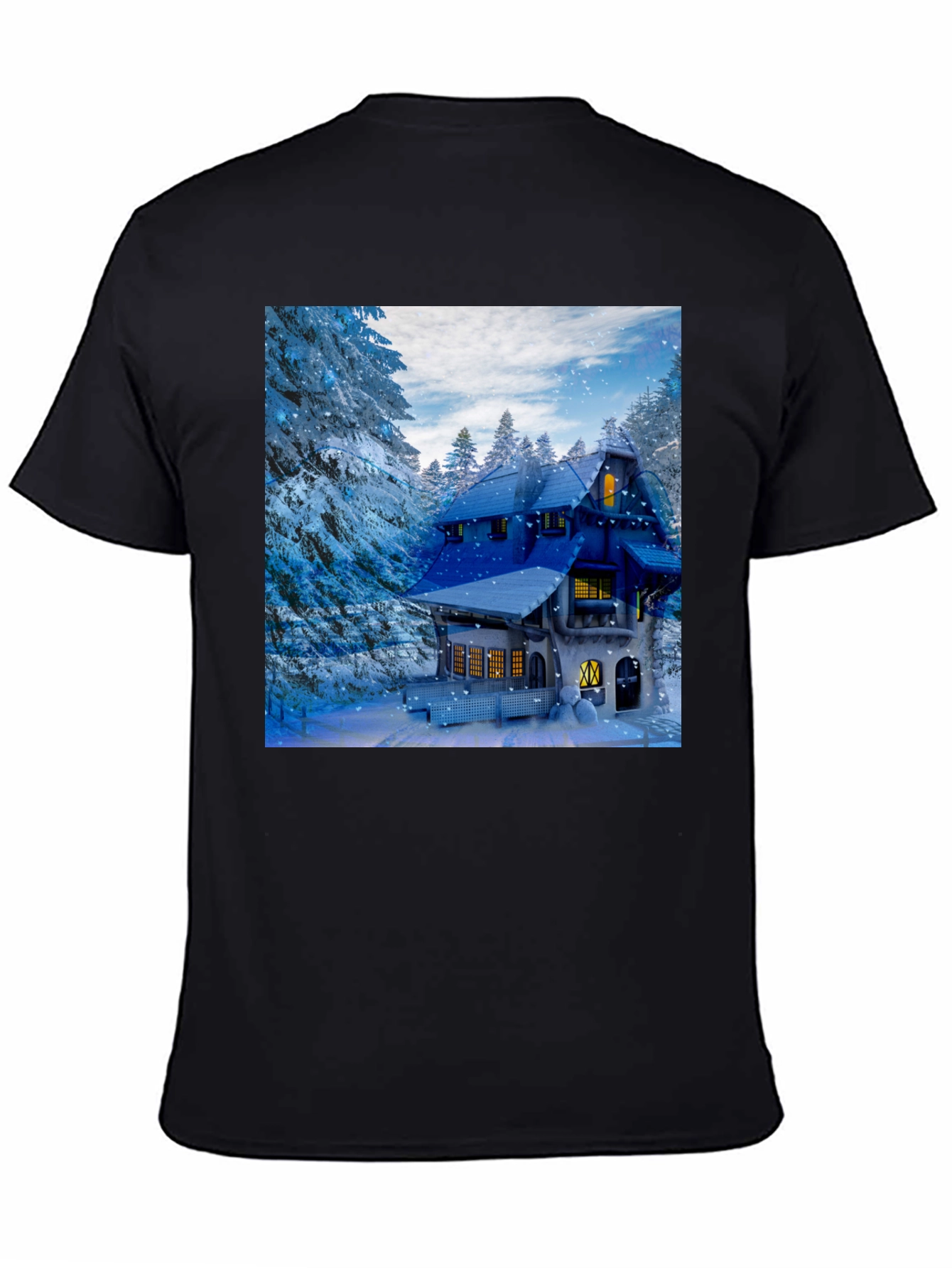 Winter Cabin Graphic T-Shirt