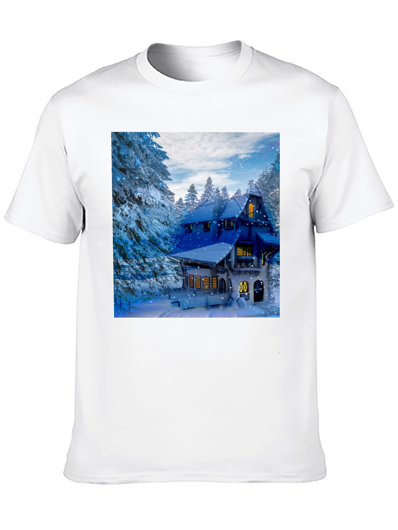Winter Cabin Graphic T-Shirt