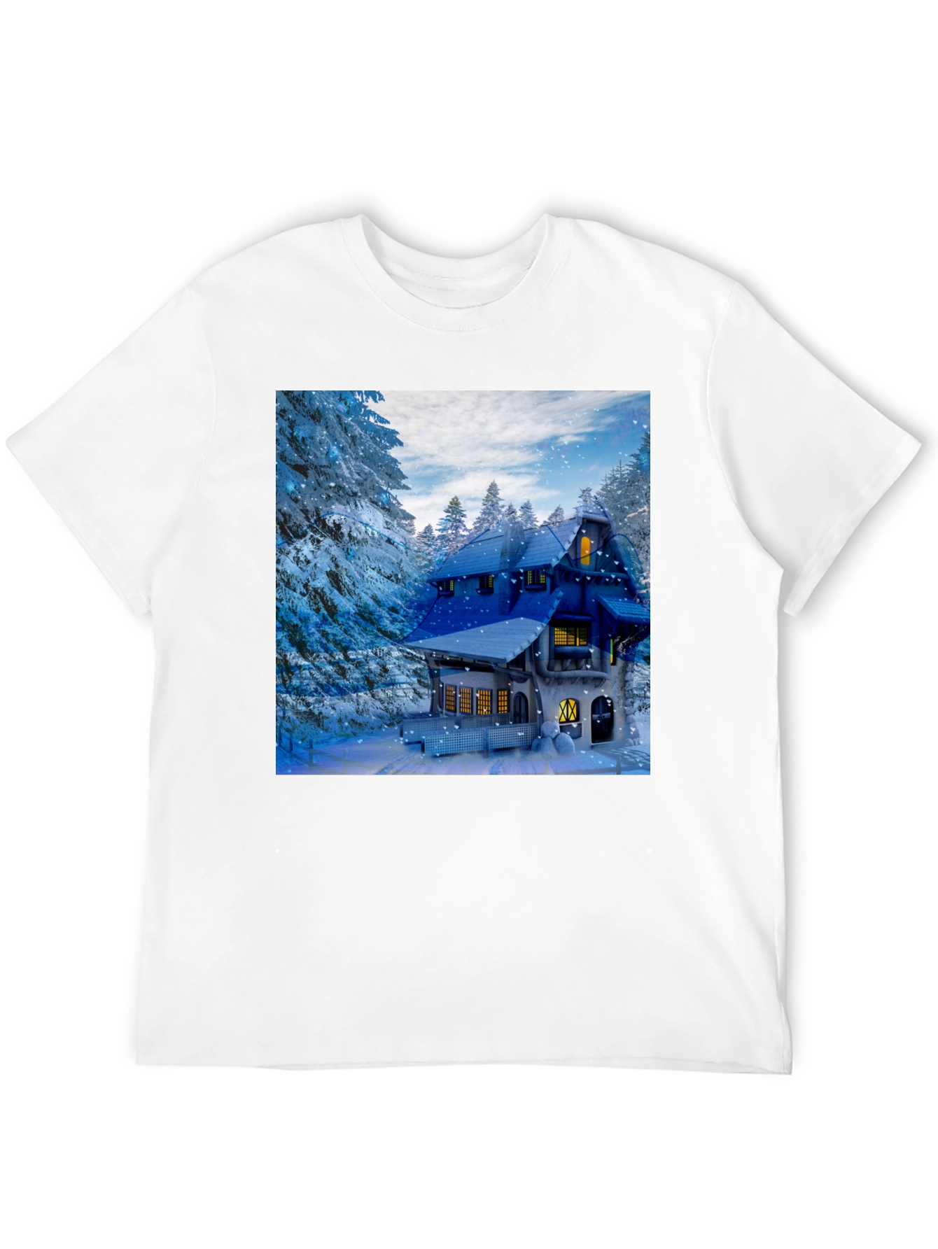 Winter Cabin Graphic T-Shirt