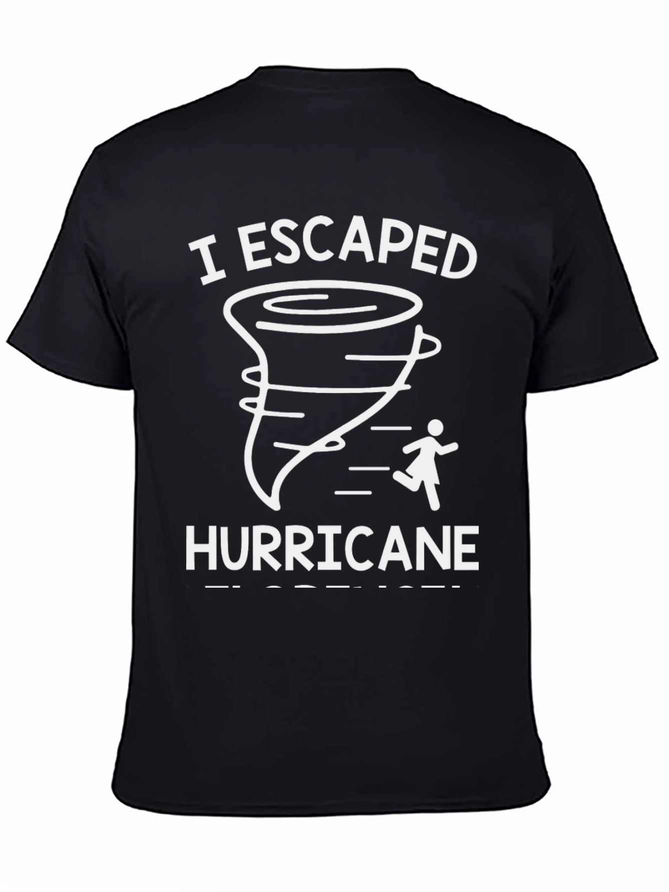 I Escaped Hurricane Tee - Black Cotton Graphic T-Shirt