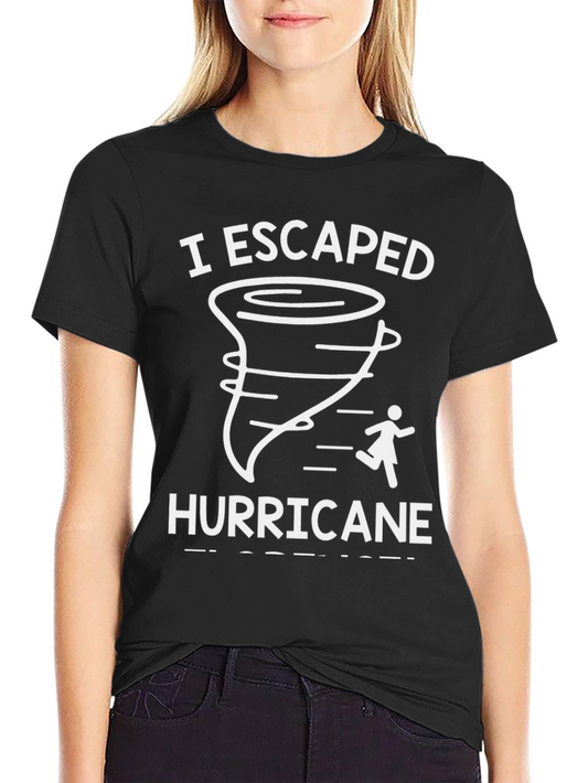 I Escaped Hurricane Tee - Black Cotton Graphic T-Shirt