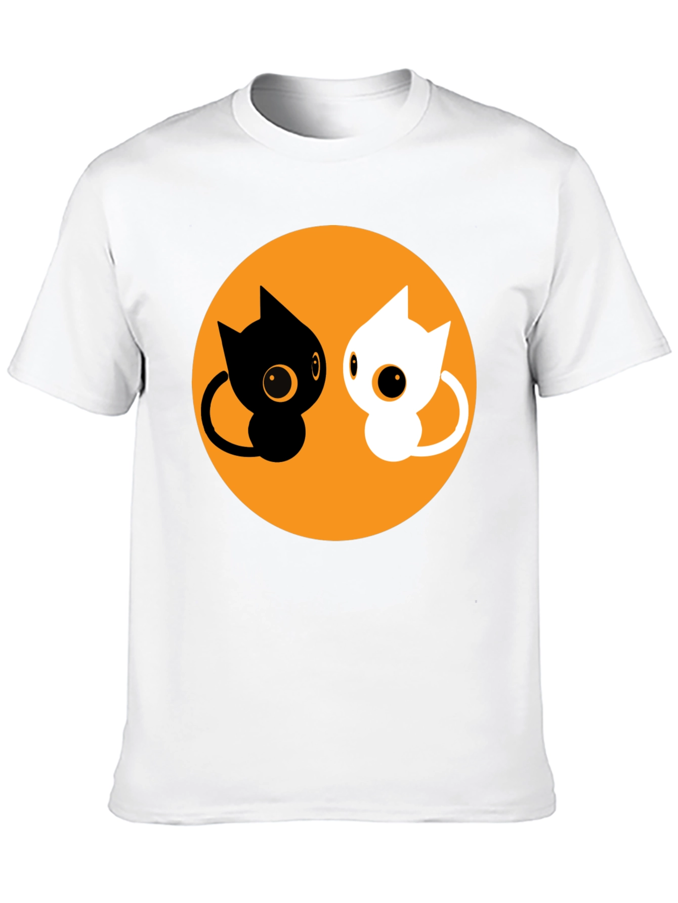 Yin Yang Cats T-Shirt - Cute Balance Design