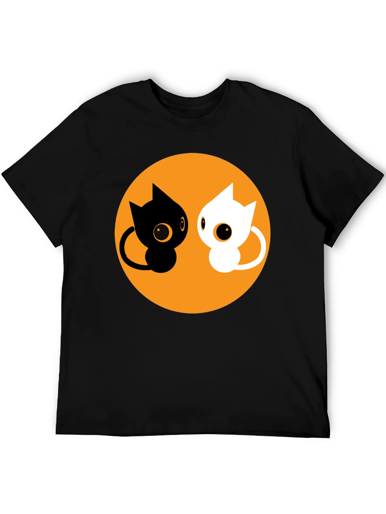 Yin Yang Cats T-Shirt - Cute Balance Design