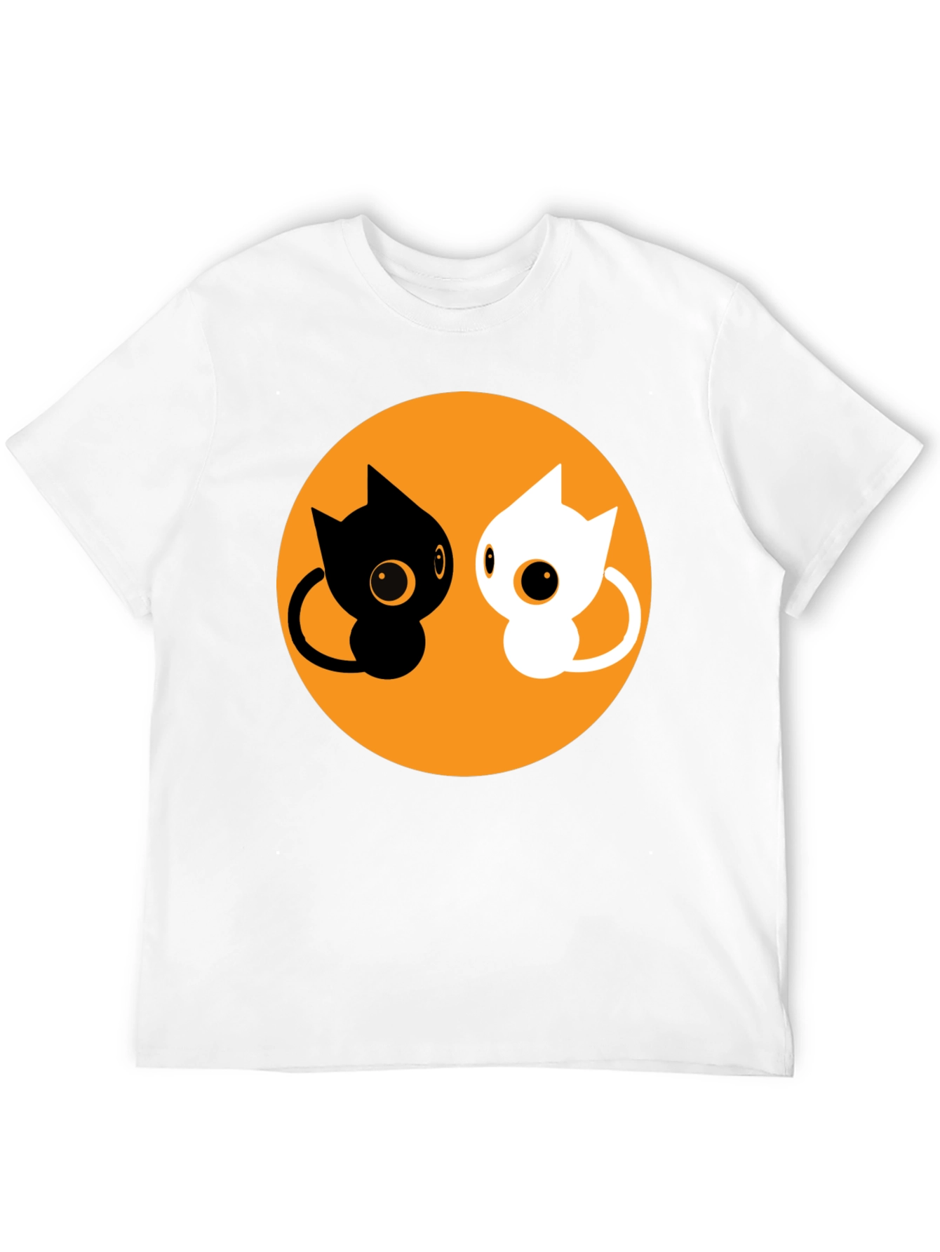 Yin Yang Cats T-Shirt - Cute Balance Design
