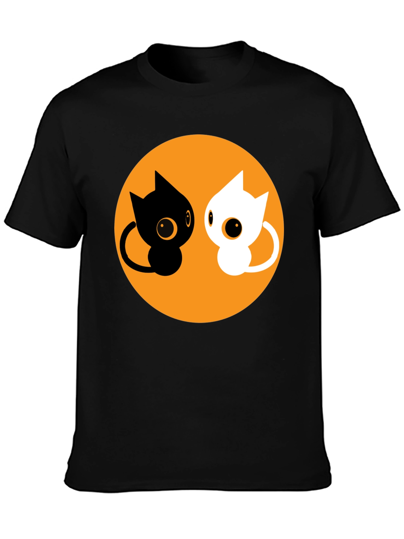 Yin Yang Cats T-Shirt - Cute Balance Design