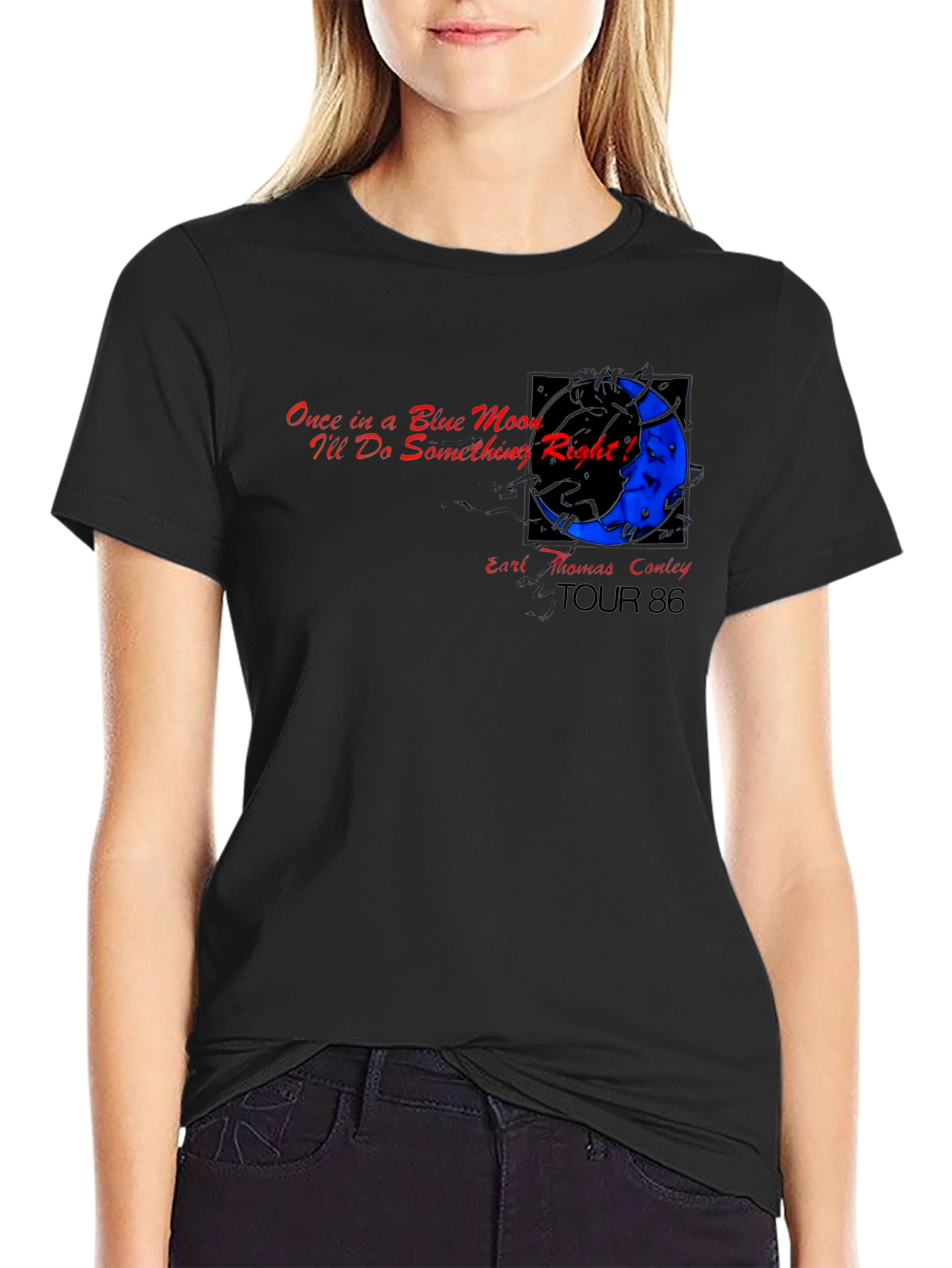 Earl Thomas Conley Tour 86 Black T-Shirt