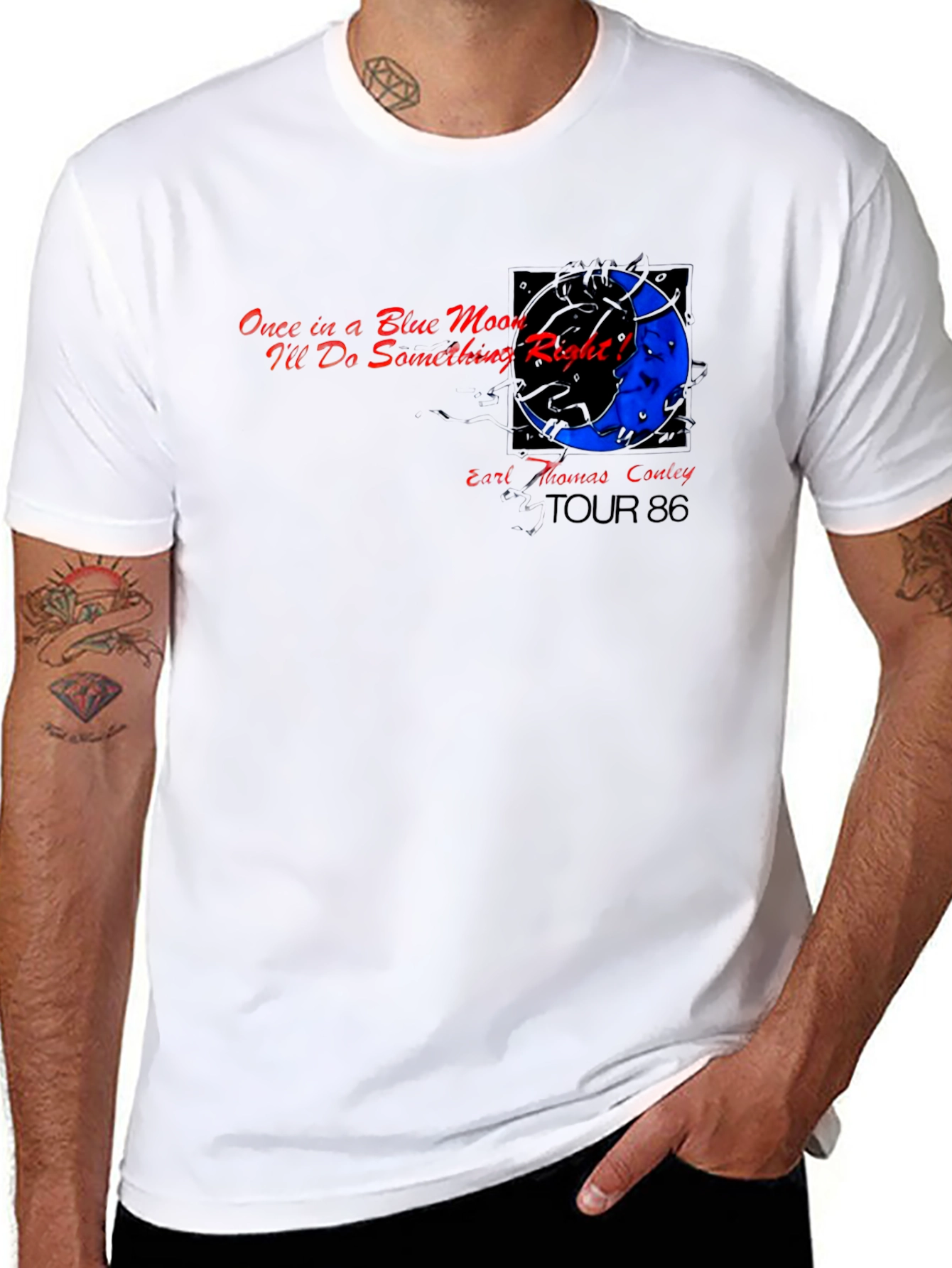 Earl Thomas Conley Tour 86 Black T-Shirt