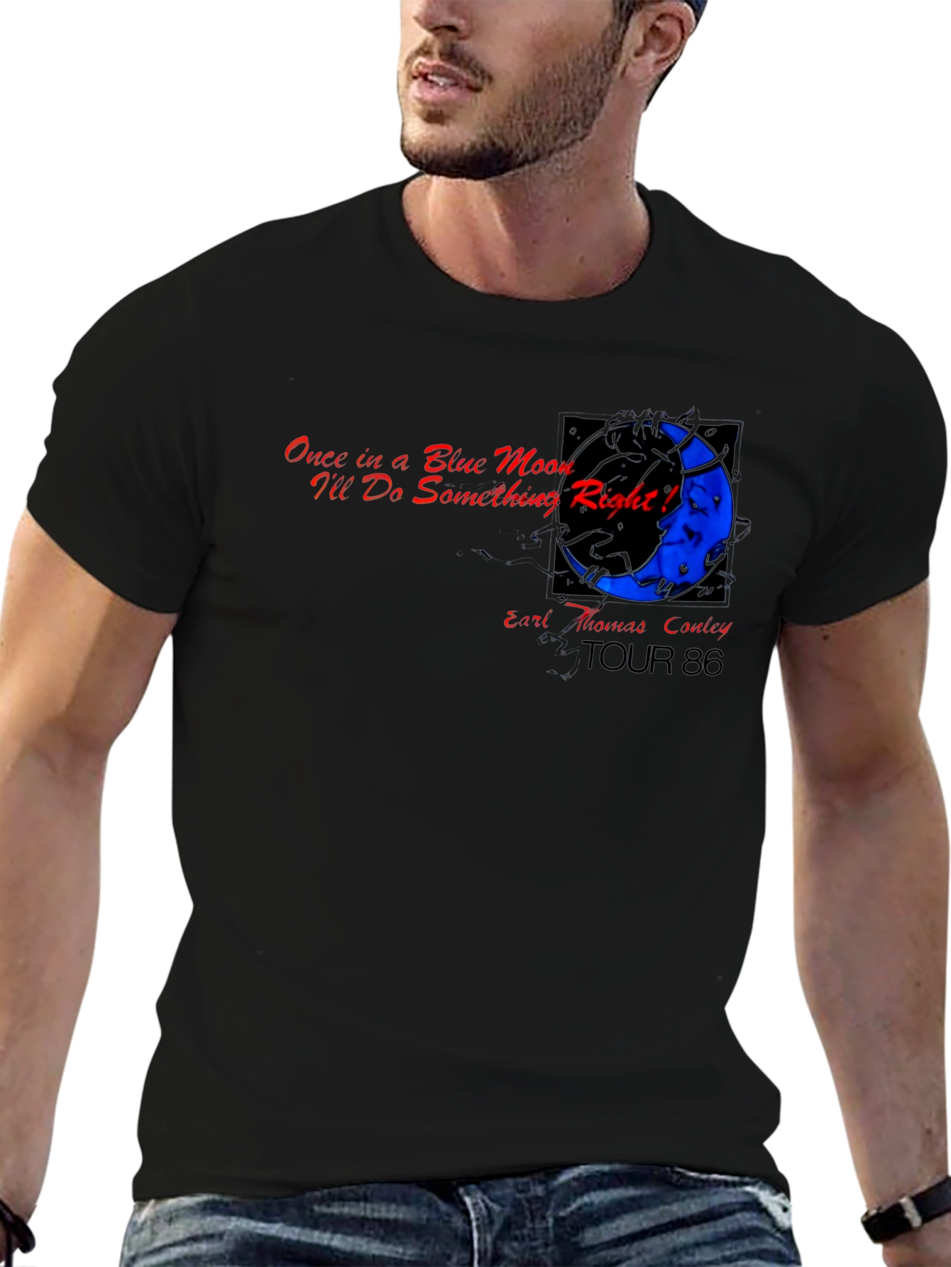 Earl Thomas Conley Tour 86 Black T-Shirt