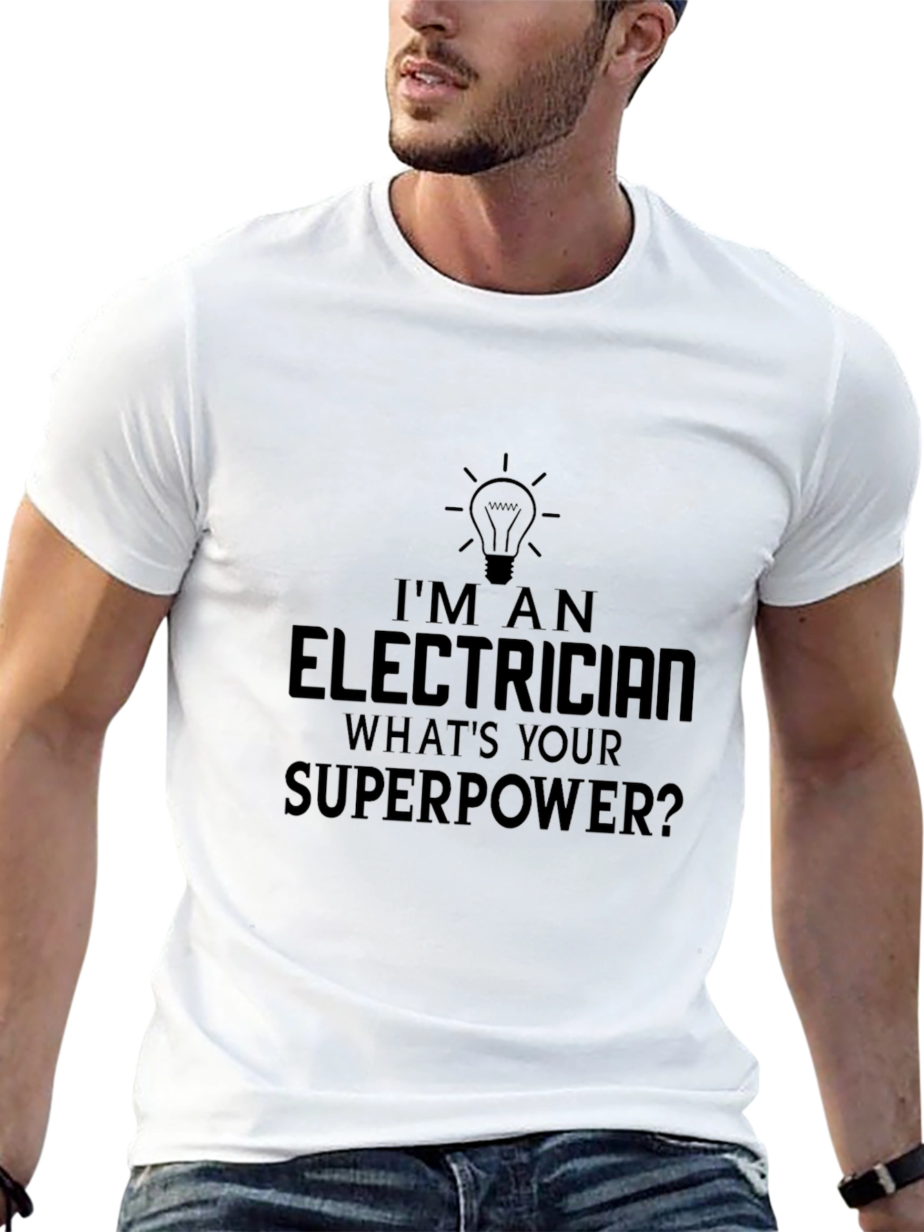 Electrician Superpower T-Shirt Funny Gift Idea