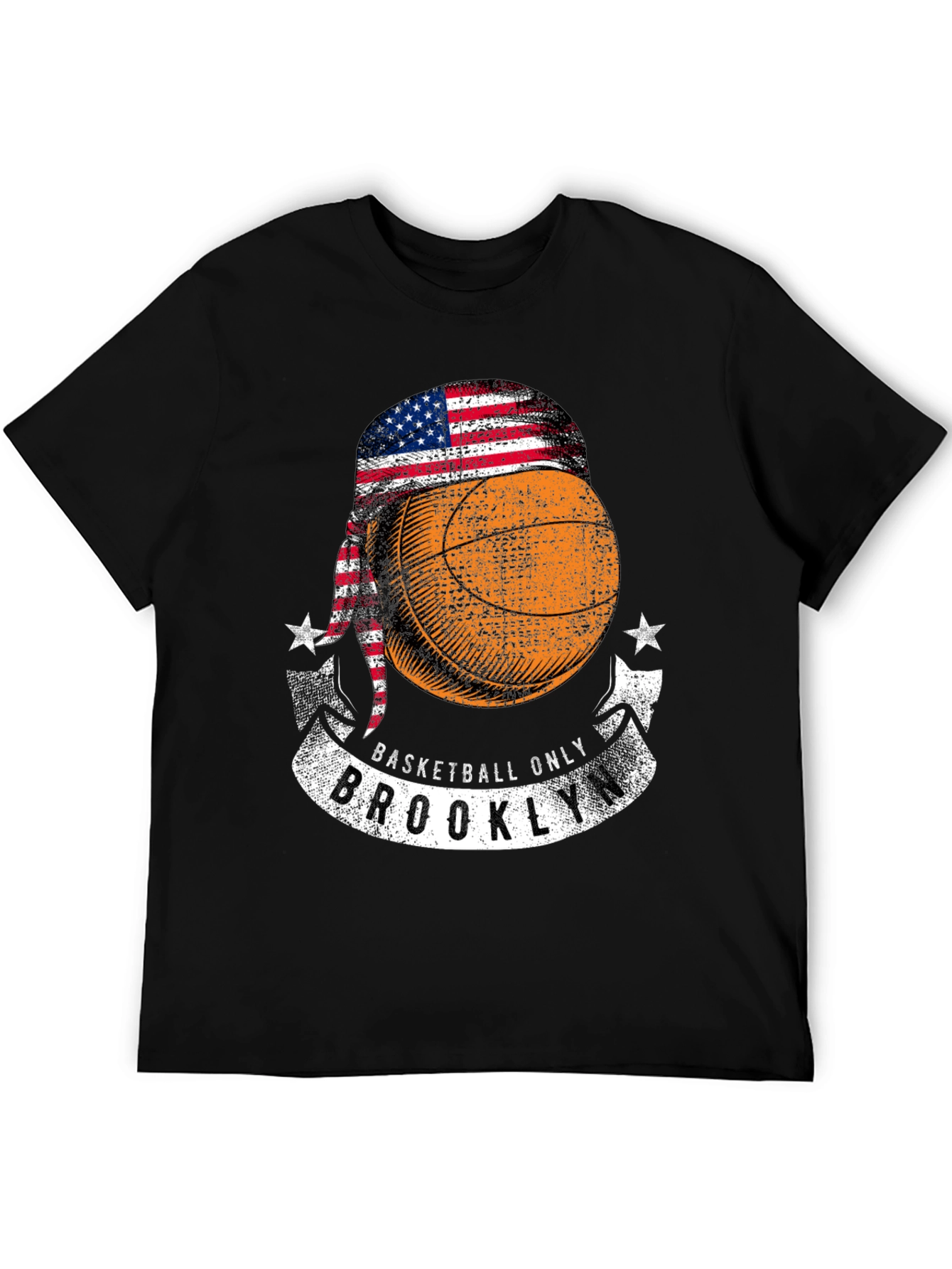 Basketball Brooklyn Tee - USA Flag Headband Design