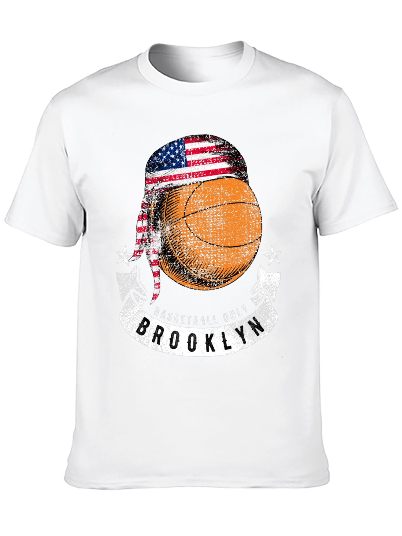 Basketball Brooklyn Tee - USA Flag Headband Design