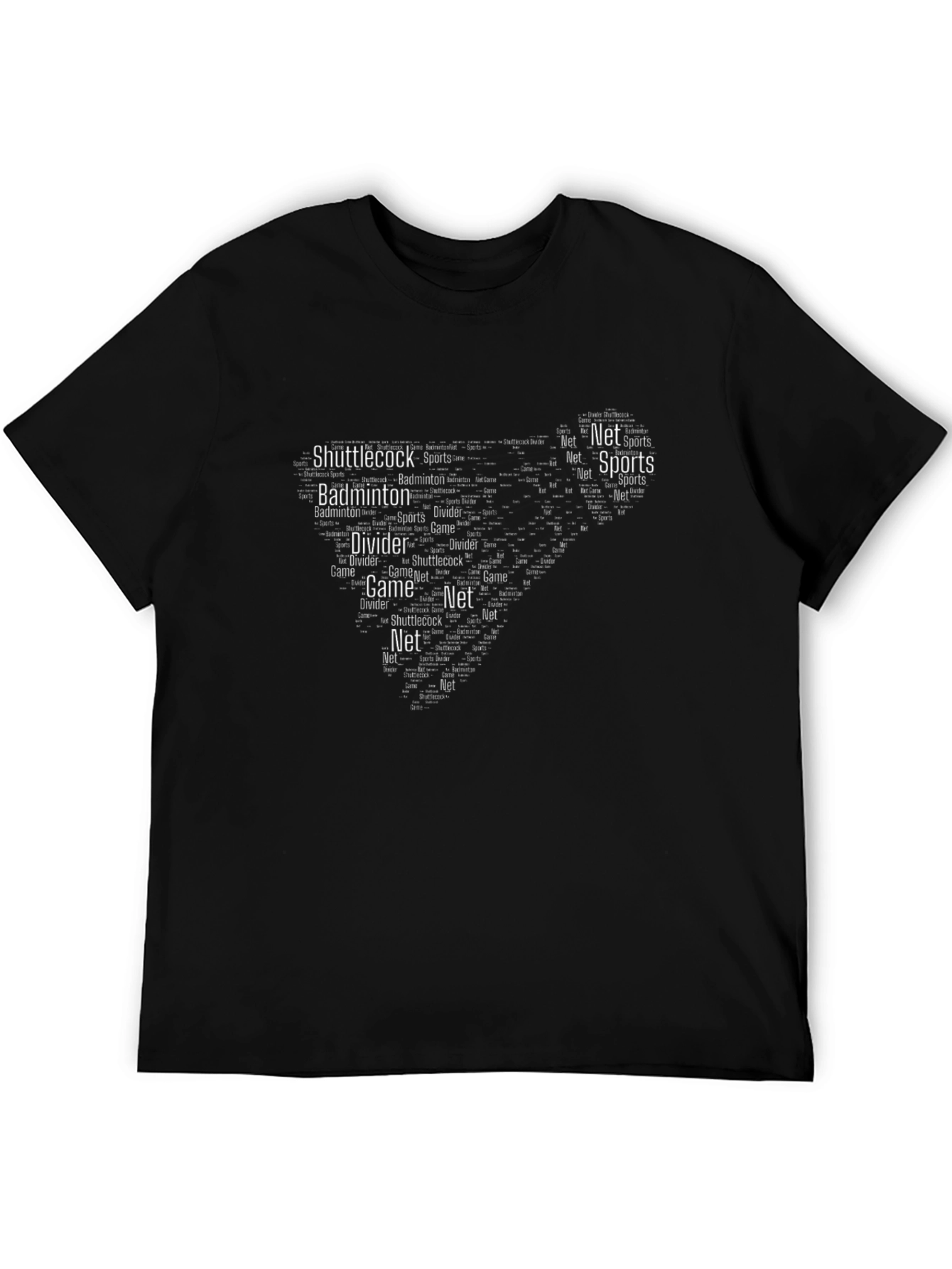 Badminton Word Art Graphic Tee